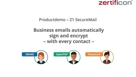 Product demo: Business emails automatically sign and encrypt with Z1 SecureMail Gateway