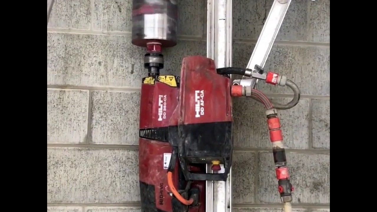 Hilti DD 350 - CA inverted drilling - YouTube