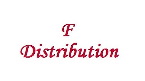 F distribution
