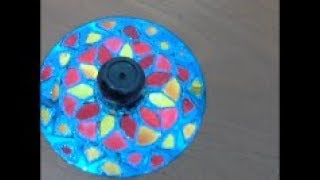 ARTESANATO COM CDs  - MANDALA E PORTA INCENSO