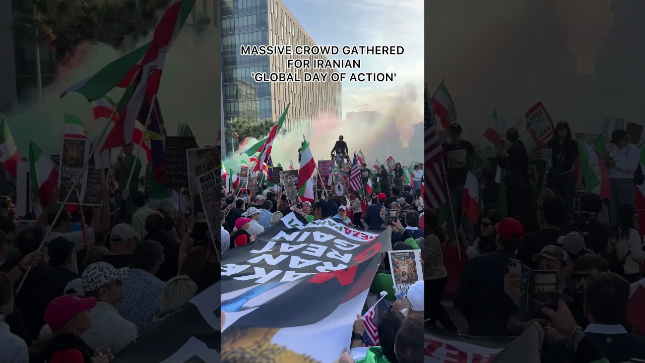 MASSIVE CROWD GATHERED FOR IRANIAN 'GLOBAL DAY OF ACTION' 