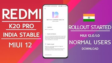 REDMI K20 PRO MIUI 12 INDIA STABLE ROLLOUT STARTED FOR NORMAL USERS | K20 PRO MIUI 12.0.1.0 DOWNLOAD