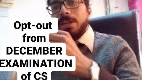 ICSI Important announcement for December 2020 // Voluntary Opt-out facility