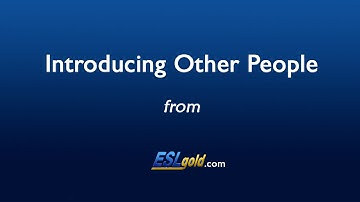 Free English Lessons: Introducing Other People Video