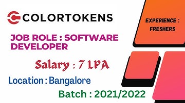 ColorTokens Off Campus Hiring Freshers for the Role of Software Developer |