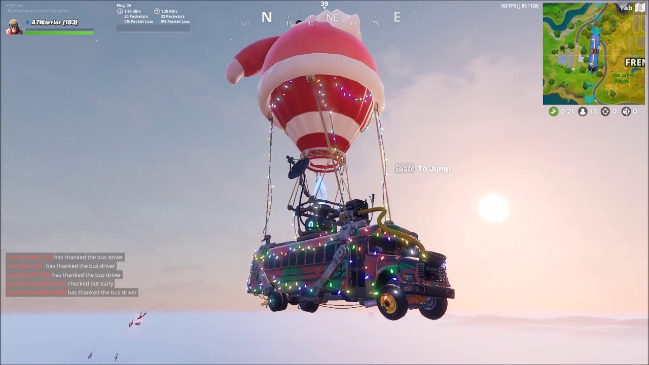Fortnite battle bus christmas music 2019 YouTube