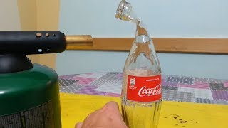 AWESOME DIY COCA COLA GLASS BOTTLE vs GAS TORCH !