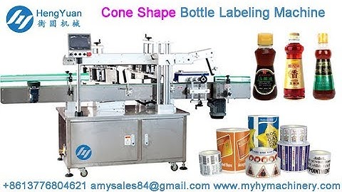 Cone Shape Bottle Labeling Machine for Non-dry Sticker Label Applicator آلة وسم