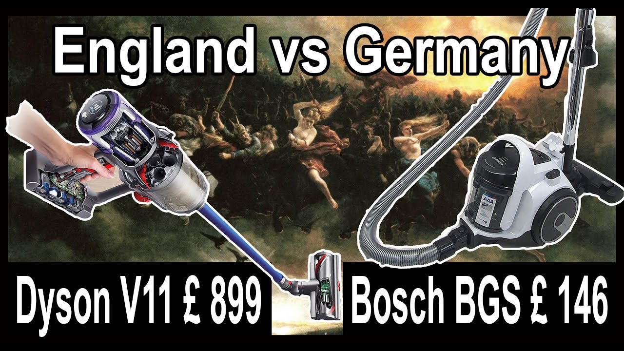 Dyson compared to – Vacuum Cleaners – Ultimate – England vs Germany - YouTube