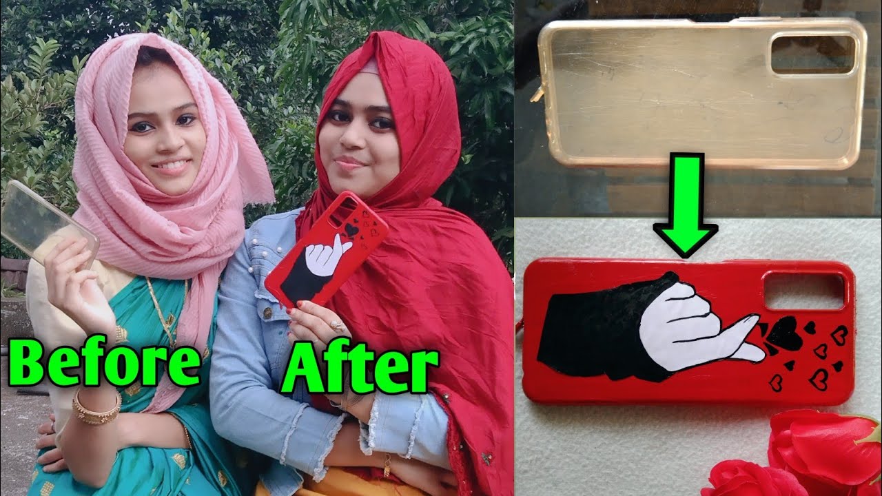 DIY phone cover for GirlsMobile case/cover painting 🎨Mobile cover
