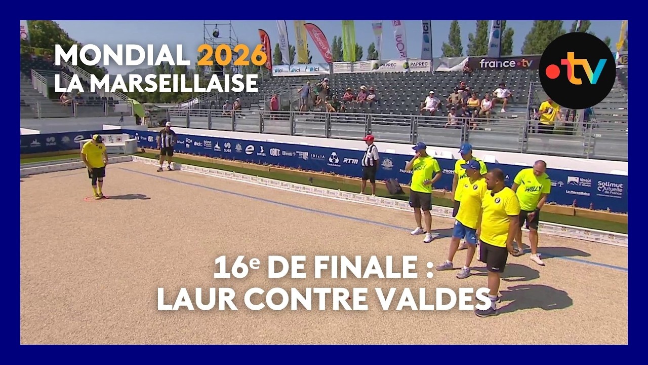 Miniature : Mondial La Marseillaise à pétanque 2026, 16ᵉ de finale : Laur contre Valdes