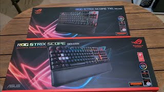 Asus ROG Strix Scope Deluxe Keyboard UNBOXING + comparison with Scope TKL