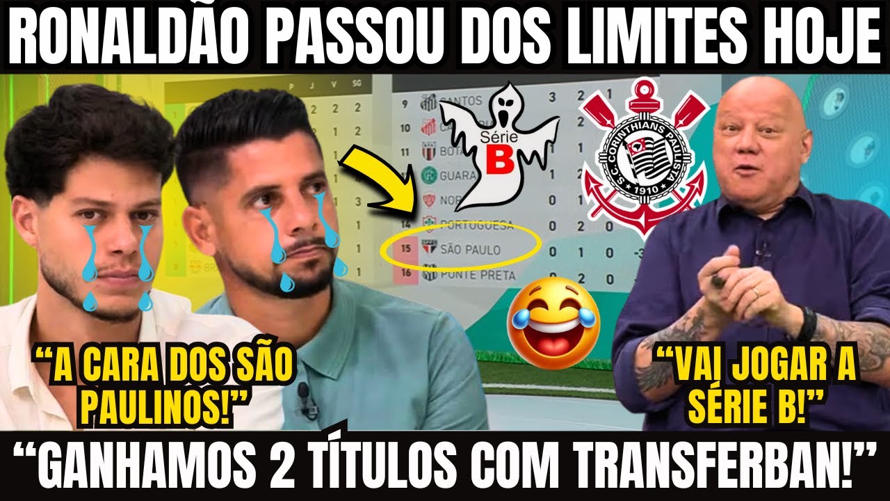 RONALDÃO HUMILHOU E ALOPROU GERAL OS SÃO PAULINOS AO VIVO NO JOGO ABERTO 