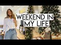 WEEKEND IN MY LIFE | christmas gift shopping, wrapping gifts, and dealing with sunday scaries!