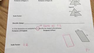 Changes in Dimension- Perimeter Lesson Activity Examples