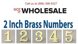 Got It Wholesale 2 Inch Brass Numbers