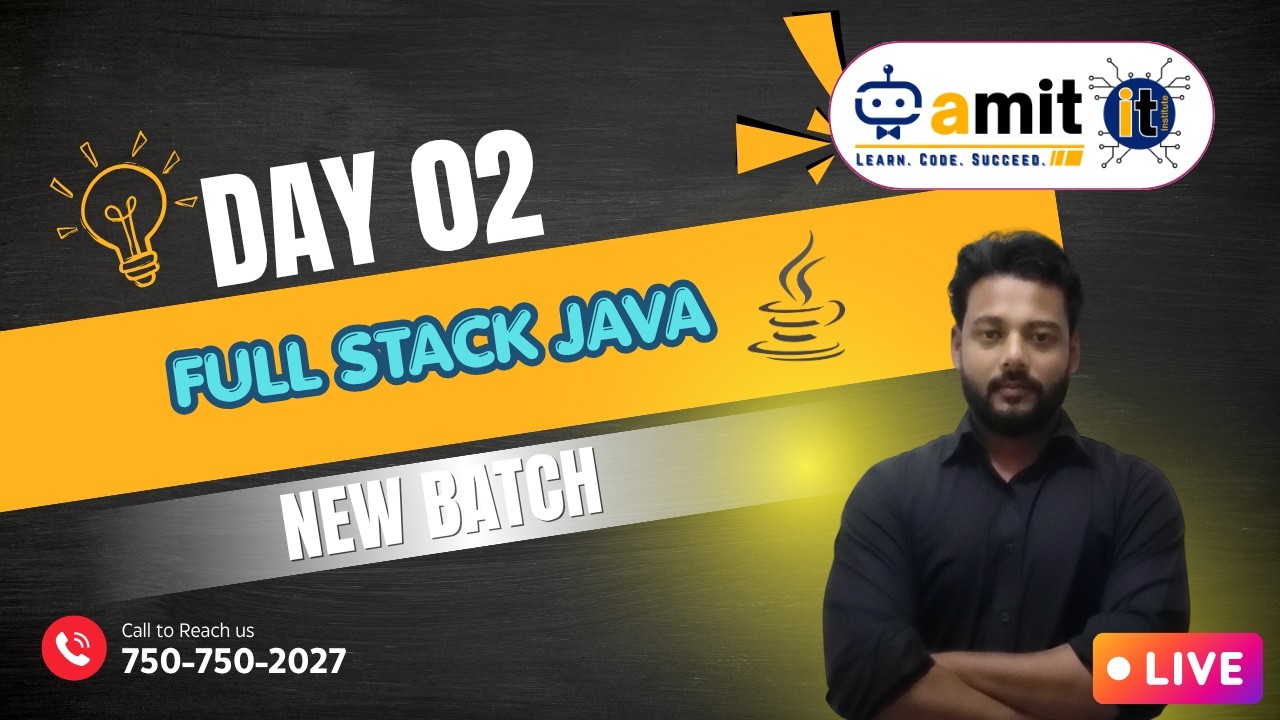 Full Stack Java Day 02 | Live demo Session | For Freshers and ...