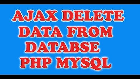 ajax bangla tutorial delete data part 3