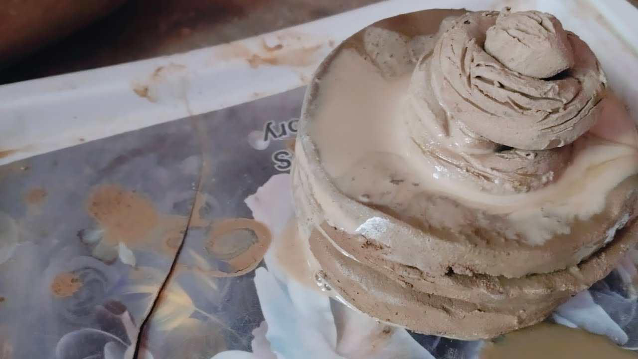Pan cake clay 🤤/ASMR/clay recipe/pancake/pottery clay 