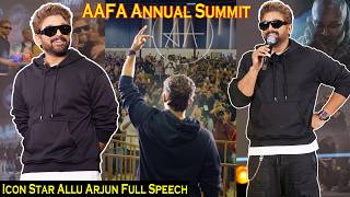 Icon Star #Alluarjun Full Speech @ #AAFA Annual Summit 2026 | #raaka | TFPC