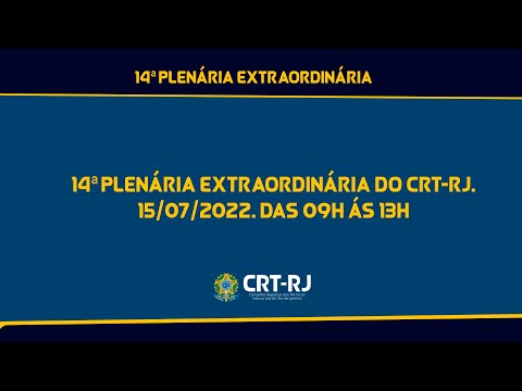 14ª Plenária Extraordinária CRT-RJ