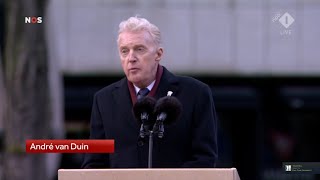 Andre van Duin, Spreker bij Dodenherdenking 2021