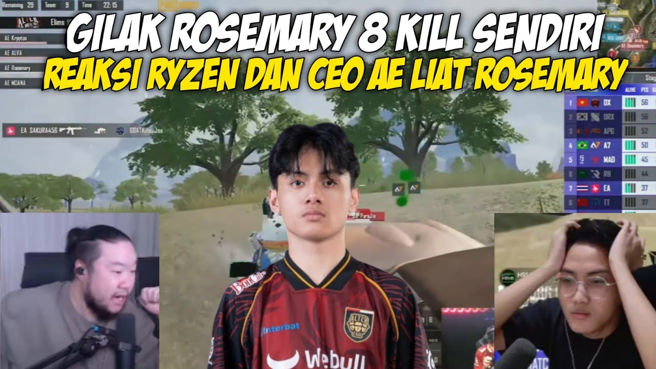 REACTION RYZEN DAN CEO AE | ROSEMARY MENGGILA 8 KILL SENDIRI DI PMGC
