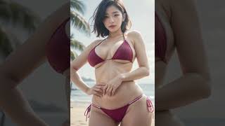 AI 룩북 바닷가 비키니   Bikini  AI Look Book AI art AI Sexy SDimage part9.