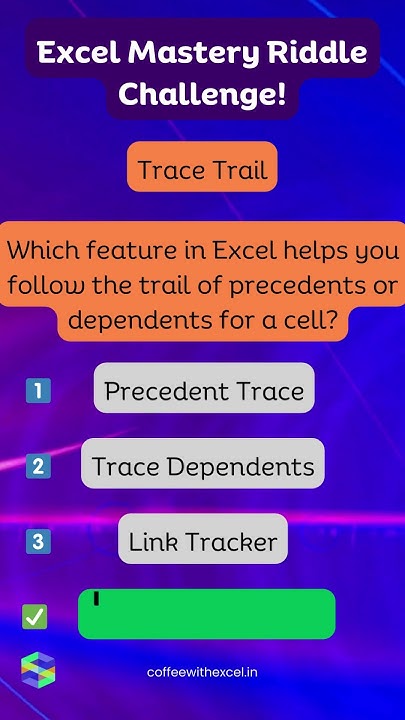 Trace Trail I Crack the Code: Excel Mastery Riddle Challenge! 🧩 # ...