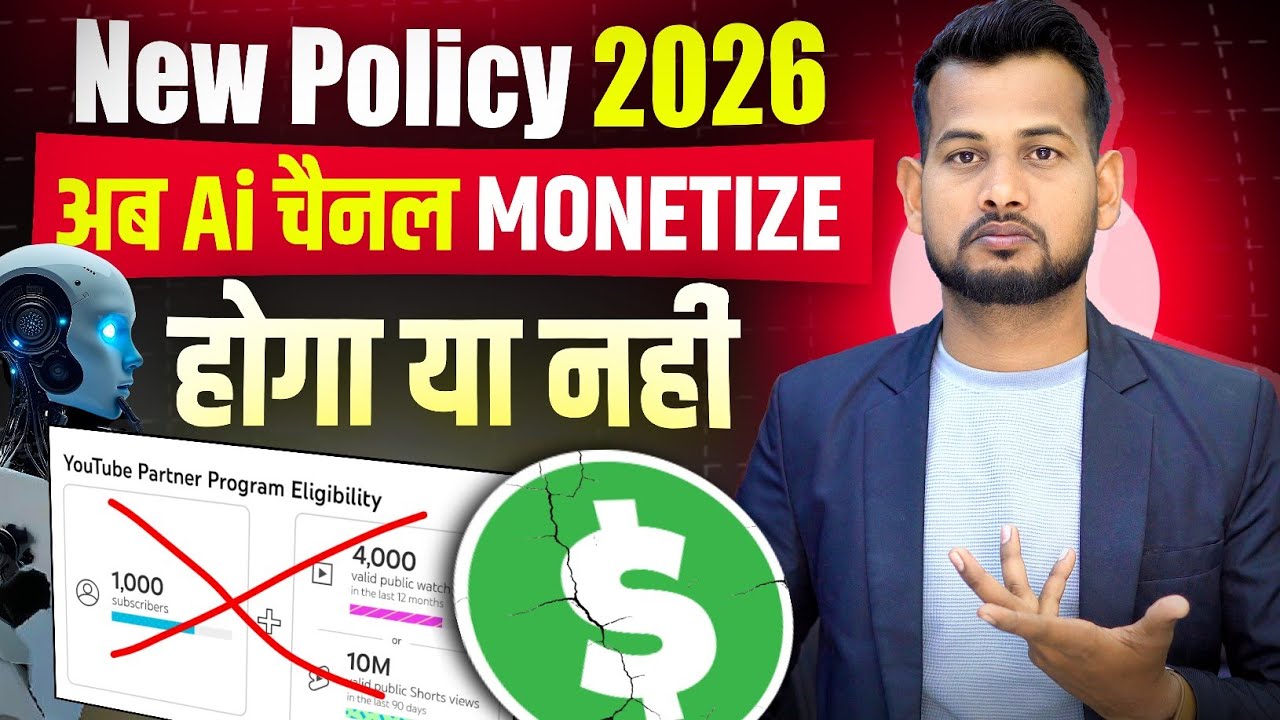 AI Creators सावधान ⚠️ YouTube 2026 Policy Update | Monetize Hoga?