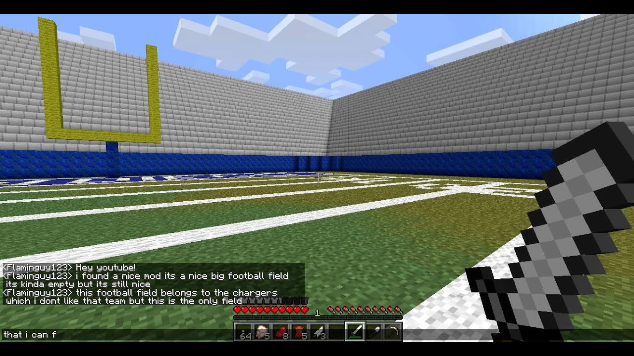 Minecraft Large Football Field Map+Download - YouTube