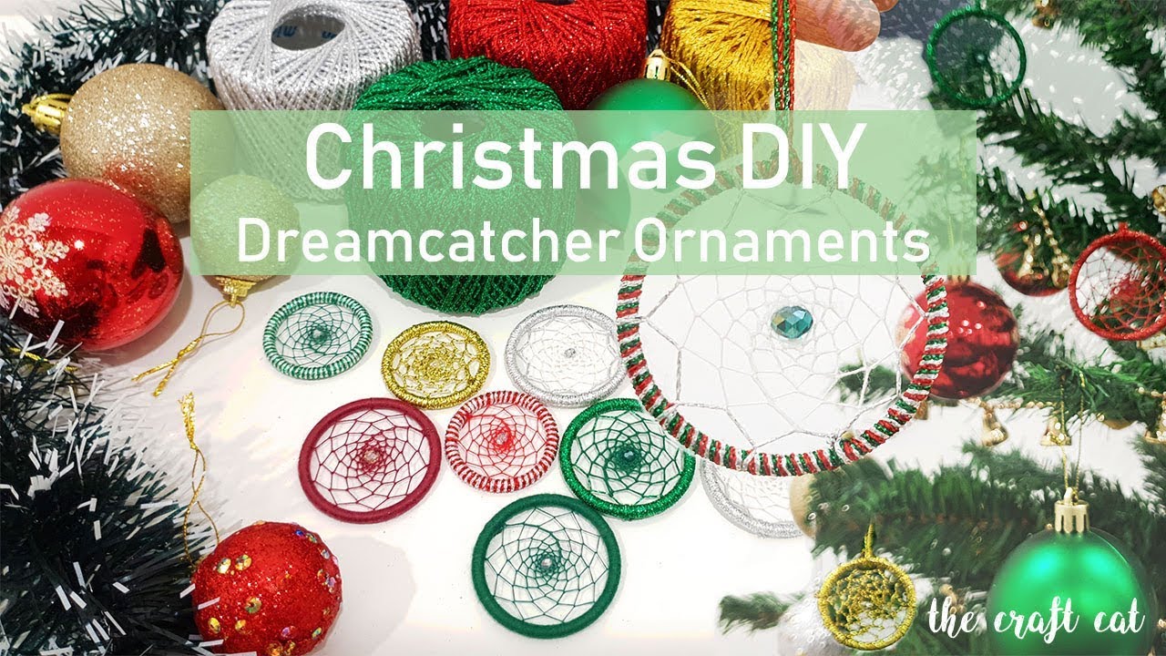 Holiday DIY ! Glitter Dream Catcher Ornament for Christmas Tree YouTube