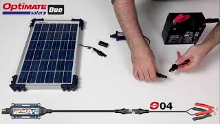 CHARGEUR DE BATTERIE SOLAIRE - OPTIMATE - Solar DUO 20W - H : 45.50 CM /  LARGEUR : 36.20 CM - TM522-D2 - Biker's Store