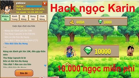 H4ck ngọc Karin - 10.000 ngọc, x99 thỏi vàng miễn phí - Ngọc Rồng Online