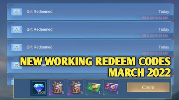 CLAIM ALL WORKING CODES - March 2022 Redemption Codes || Mobile Legends