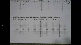 A1 -  U11  - 11.1 Solutions to Quadratic Functions