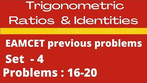 Trigonometry | EPP | Set-6| Problems: 56 to 60 @Elite Academy Guntur