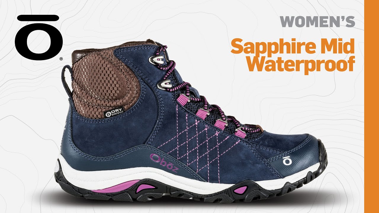 Oboz Women's Sapphire Mid Waterproof - YouTube