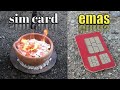 emas, dari SIM card | how to extracting gold from a sim card