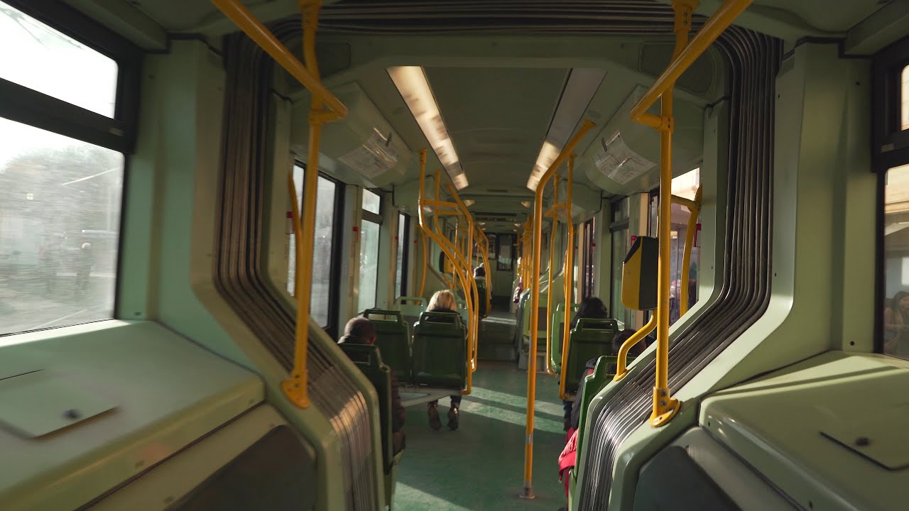 Italy, Rome, tram 3 ride from Staz.ne Travestere to Parco Celio