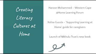 Creating literacy cultures at home (LITASA Western Cape AGM 2021)