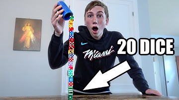 IMPOSSIBLE Dice Stacking Trick Shot