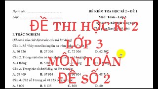 TOÁN 3 || ĐỀ THI HỌC KÌ 2 ( ĐỀ SỐ 2 ) _ CHÂN TRỜI SÁNG TẠO.