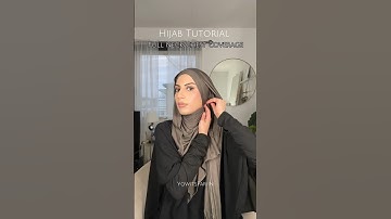 Full neck/chest coverage jersey hijab tutorial #hijabi #hijabtutorial #hijabstyle