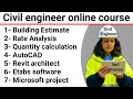 Civil engineer online course which certificate