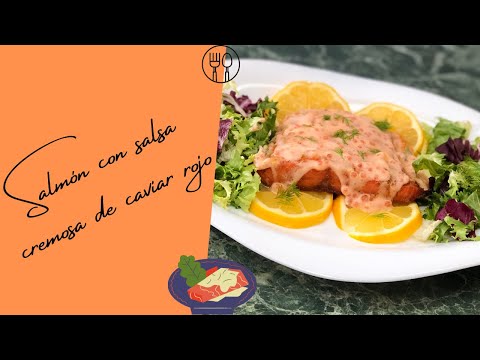 Video: Salmón En Salsa De Crema De Caviar