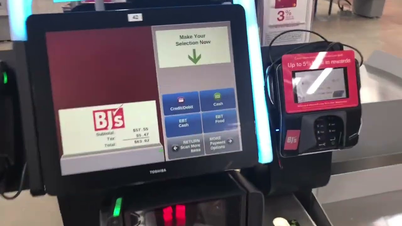 Касса самообслуживания оптового клуба BJ’s от Toshiba