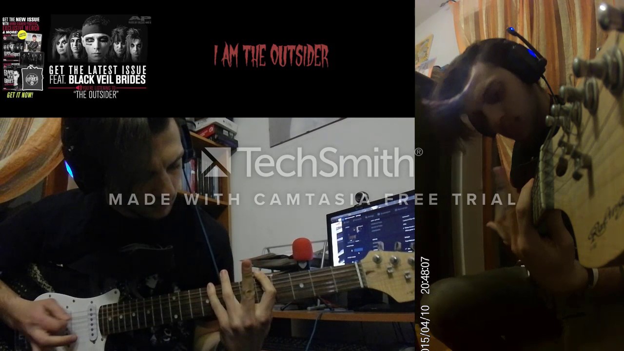 THE OUTSIDER BLACK VEIL BRIDES GUITAR COVER YouTube
