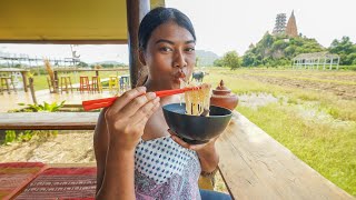$1.40 Tom Yum - Thai Food In Kanchanaburi With an Unbelievable View