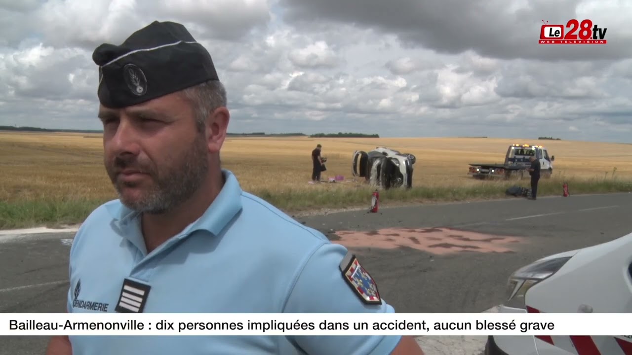 Bailleau-Armenonville : dix personnes impliquées dans un accident, aucune gravement blessée